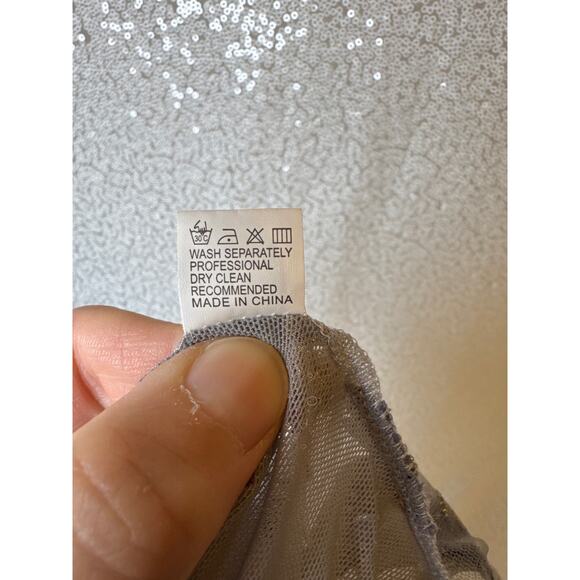 Blue Gray Silver Mesh Butterfly Appliqué Fairy Bralette 3XL - Picture 7 of 7